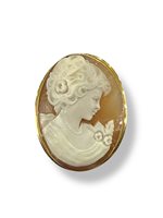 Spilla Mandile 1922 Donna Cammei antichi in Oro Conchiglia 1MSP12 - 1MSP12